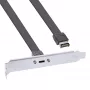 Tapa de ranura PCI InLine, USB-C a USB 3.2 panel frontal Key-A interno, 0,5 m