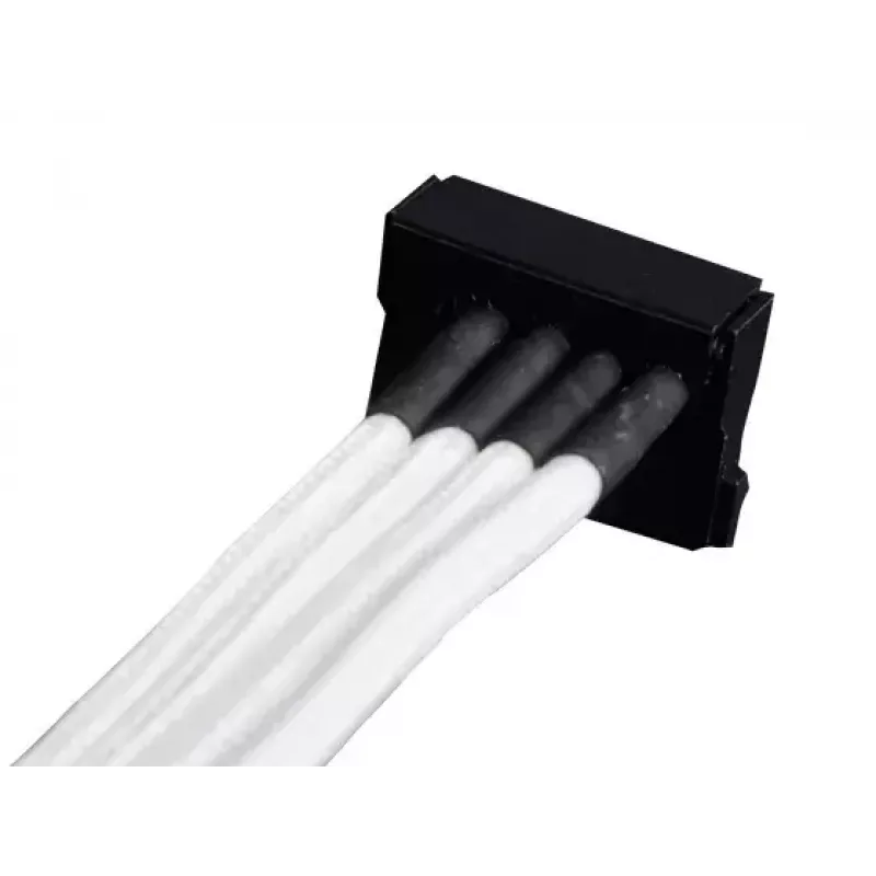 SilverStone SST-PP07-BTSW cable alargador de alimentación de Molex de 4 pines a 4x SATA, 0,3 m, blanco