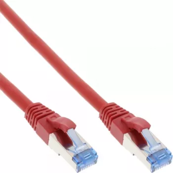 Cable de parcheo InLine S/FTP PiMF Cat.6A libre de halógenos 500MHz rojo 2m