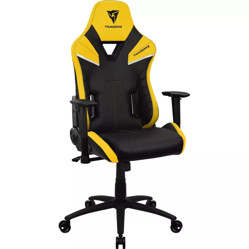 Silla gaming universal ThunderX3 TC5 Air Tech Asiento acolchado Negro Amarillo