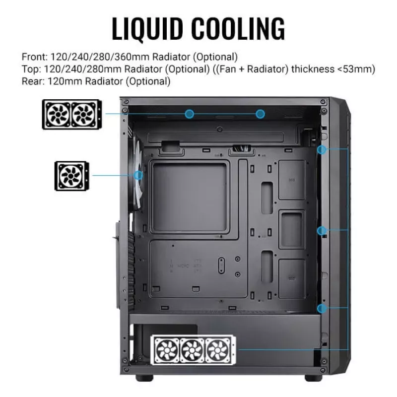 Carcasa PC Aerocool Beam-G-BK-V1 Mini Tower Negro