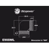 Codo de compresión BitsPower Carbon Negro BP-CBE90DML — racor de latón a 90°, acabado carbono negro, 1 unidad