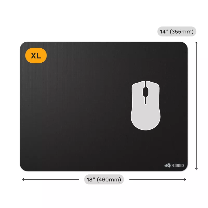 Alfombrilla de ratón Glorious Gaming Glorious Mouse Pad 2 XL sin bordes negra