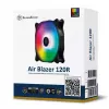 Ventilador Silverstone Air Blazer 120R 12 cm negro transparente rodamiento hidráulico