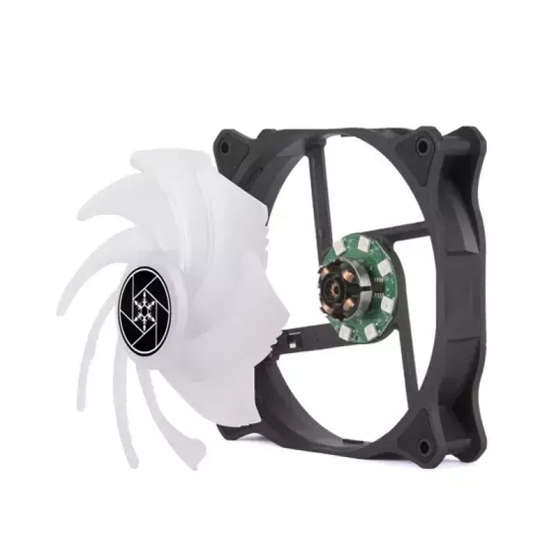 Ventilador Silverstone Air Blazer 120R 12 cm negro transparente rodamiento hidráulico