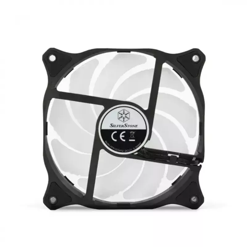 Ventilador Silverstone Air Blazer 120R 12 cm negro transparente rodamiento hidráulico