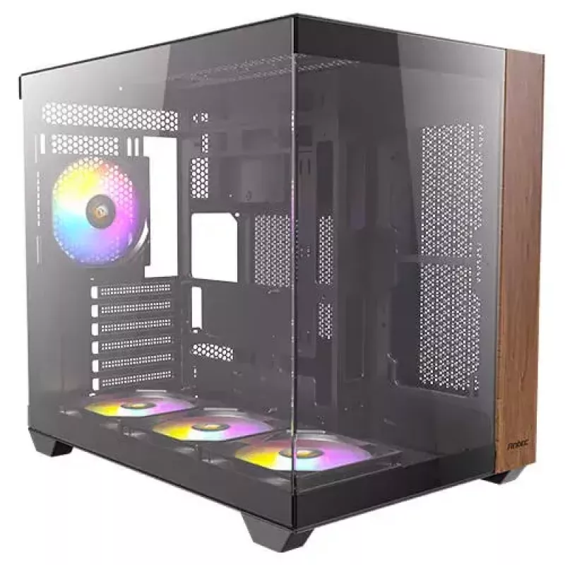 Caja de PC Antec CX800 torre Midi negra, efecto madera