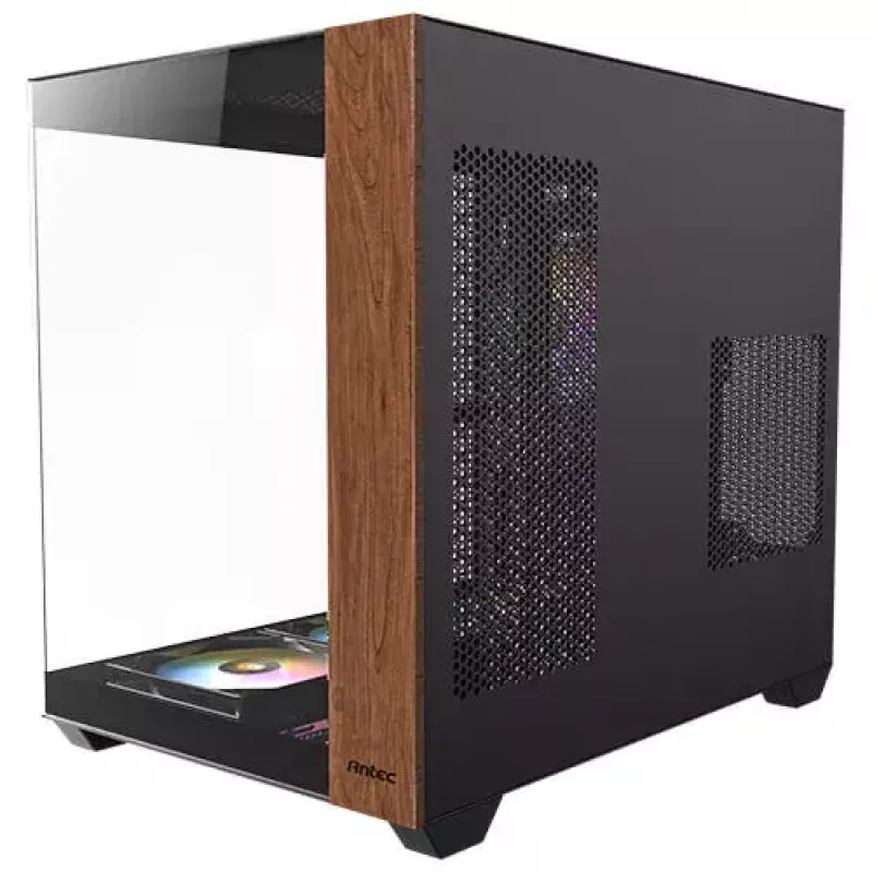 Caja de PC Antec CX800 torre Midi negra, efecto madera