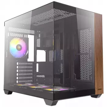 Caja de PC Antec CX800 torre Midi negra, efecto madera