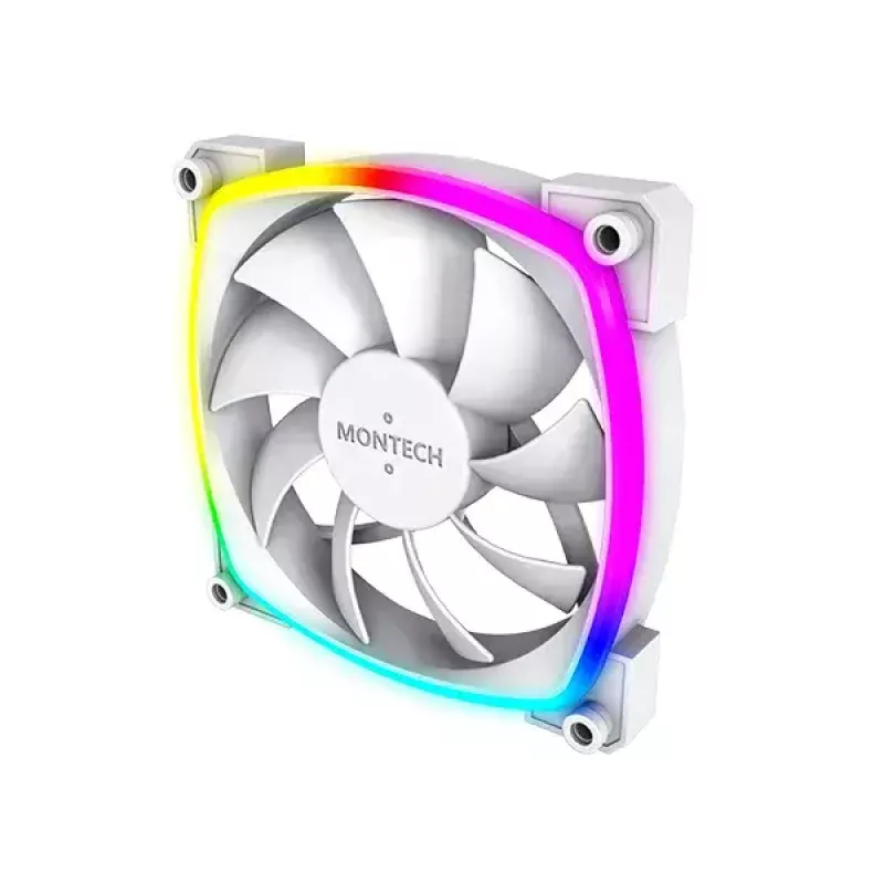 Módulo de ventilador Montech AX120 PWM 120mm 12V 3-pin 4-pin blanco