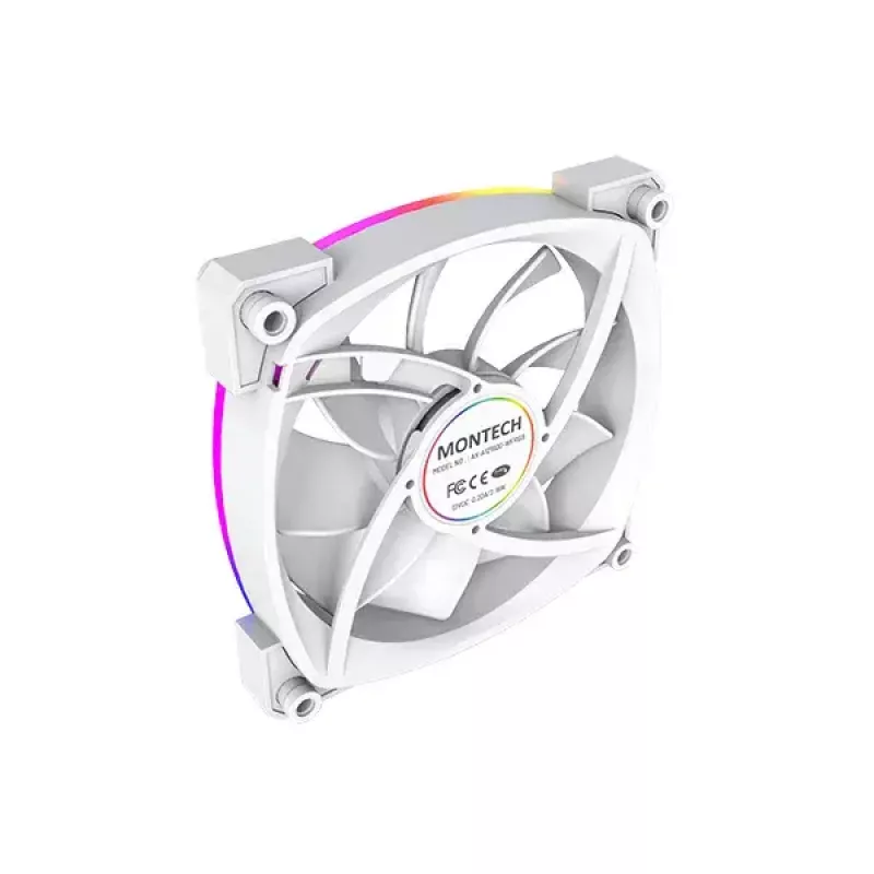 Módulo de ventilador Montech AX120 PWM 120mm 12V 3-pin 4-pin blanco