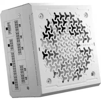 Fuente de alimentación CORSAIR RMe Series RM1000e — 1000 W, ATX 3.1, 80 PLUS Gold, totalmente modular, blanca, ventilador de 120 mm