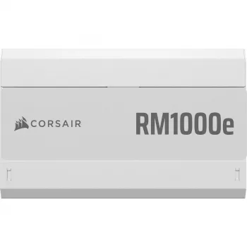 Fuente de alimentación CORSAIR RMe Series RM1000e — 1000 W, ATX 3.1, 80 PLUS Gold, totalmente modular, blanca, ventilador de 120 mm