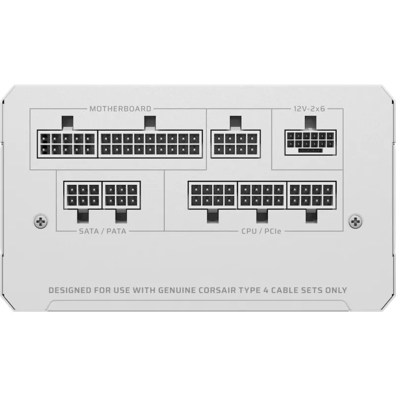 Fuente de alimentación CORSAIR RMe Series RM1000e — 1000 W, ATX 3.1, 80 PLUS Gold, totalmente modular, blanca, ventilador de 120 mm