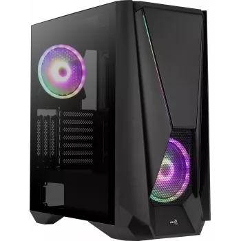 Aerocool Visor torre Midi negra