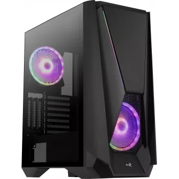 Aerocool Visor torre Midi negra