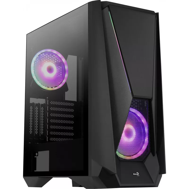 Aerocool Visor torre Midi negra