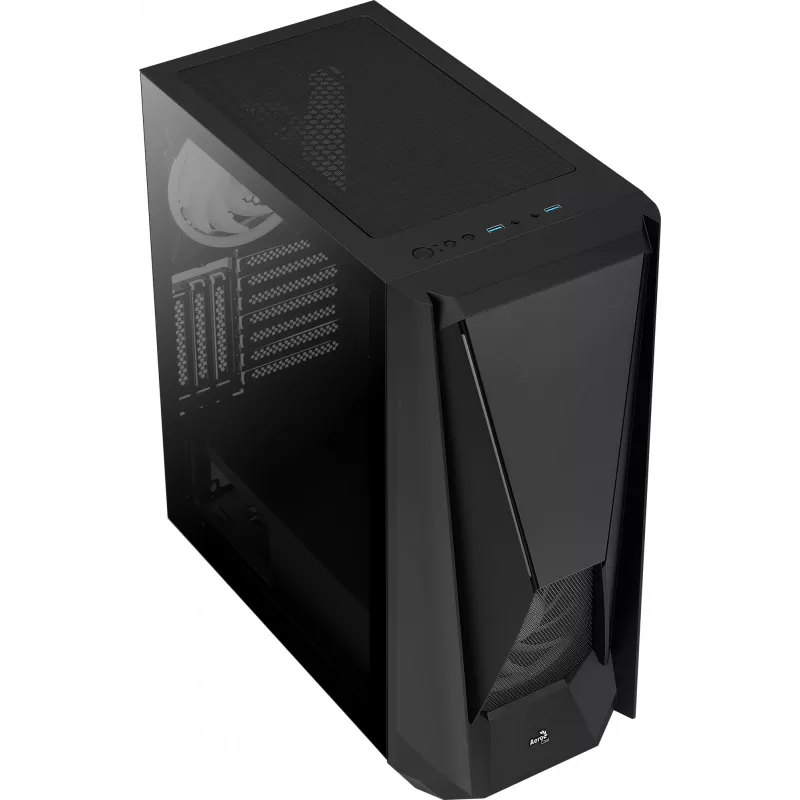 Aerocool Visor torre Midi negra