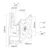 Soporte de pared InLine, para monitores de hasta 69 cm (27 pulgadas), máx. 15 kg