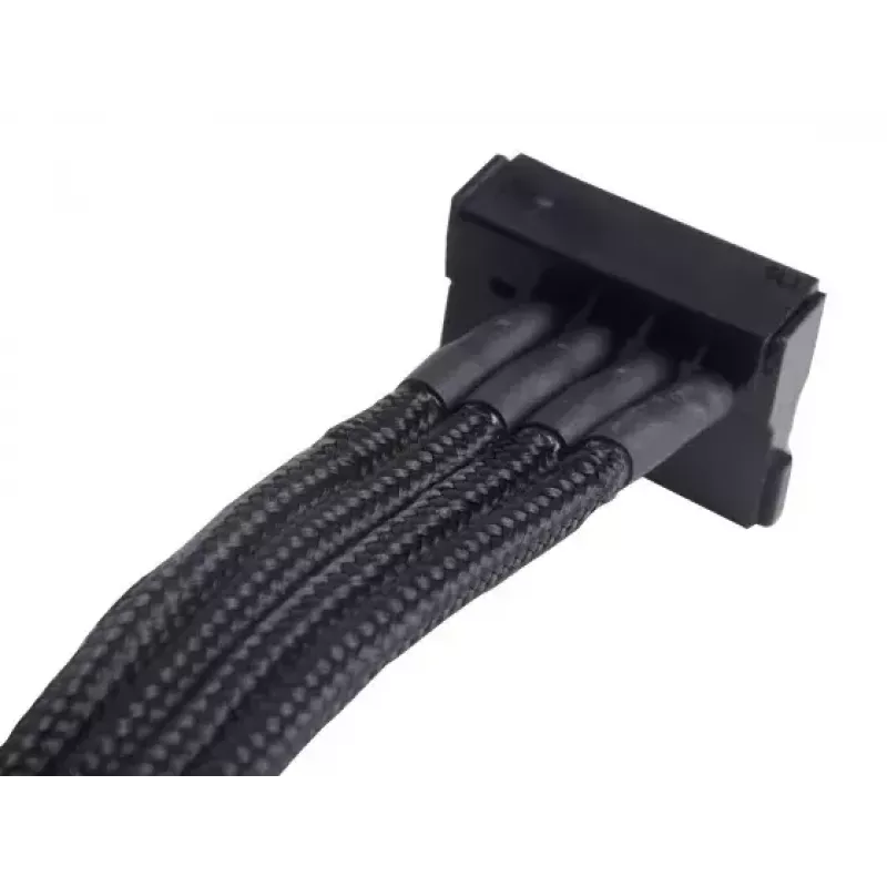 SilverStone SST-PP07-BTSB cable alargador de Molex de 4 pines a 4x SATA, 300 mm, negro