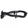 SilverStone SST-PP07-BTSB cable alargador de Molex de 4 pines a 4x SATA, 300 mm, negro