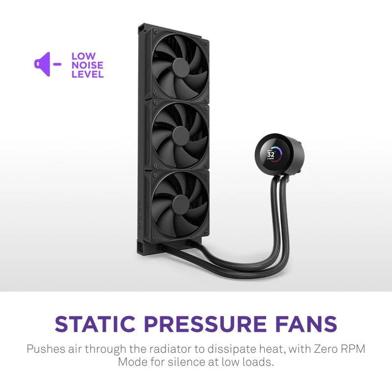 Refrigeración líquida todo en uno NZXT Kraken Plus 360 12 cm Negro Fluid Dynamic Bearing
