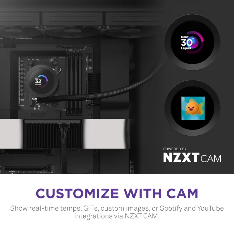 Refrigeración líquida todo en uno NZXT Kraken Plus 360 12 cm Negro Fluid Dynamic Bearing
