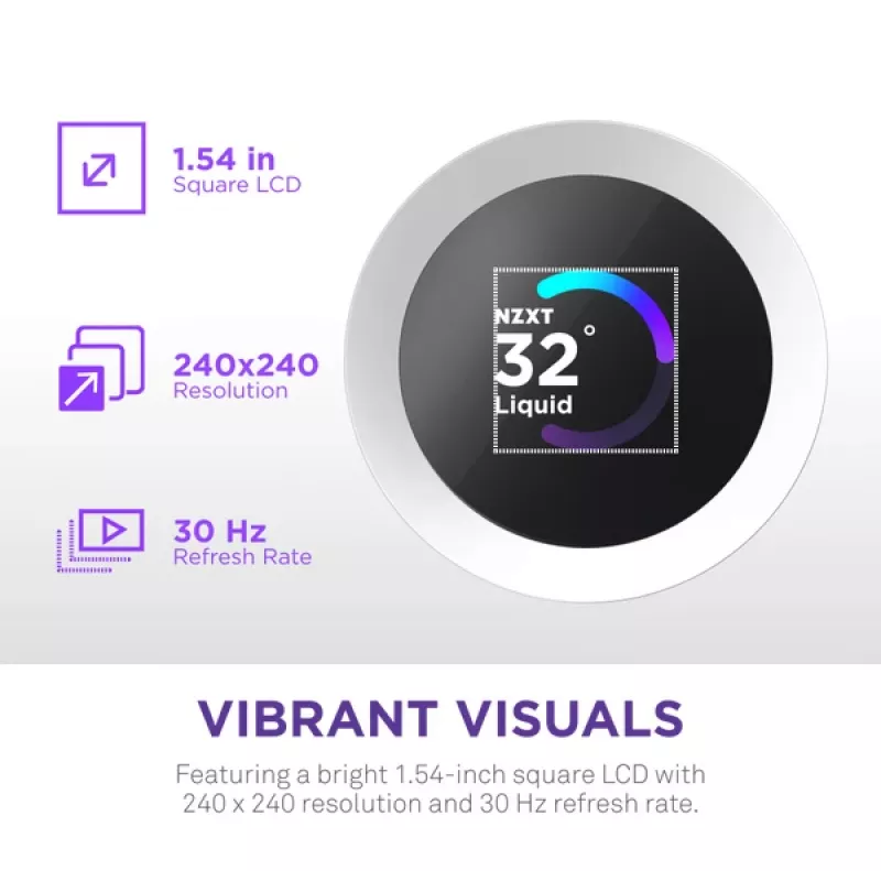 Refrigeración líquida todo en uno NZXT Kraken Plus 360 RGB Blanco 500–2400 rpm