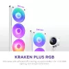 Refrigeración líquida todo en uno para CPU NZXT Kraken Plus RGB 240 — ventilador de 120 mm, rodamiento FDB, blanco