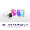 Refrigeración líquida todo en uno para CPU NZXT Kraken Plus RGB 240 — ventilador de 120 mm, rodamiento FDB, blanco