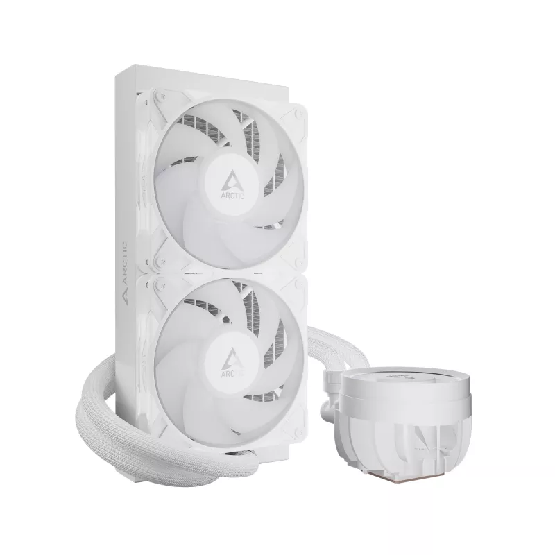 Refrigeración líquida todo en uno para CPU Arctic Liquid Freezer III Pro 240 A-RGB – 240 mm, ventilador de 120 mm, Blanco, compatible con LGA1700/AM4/AM5