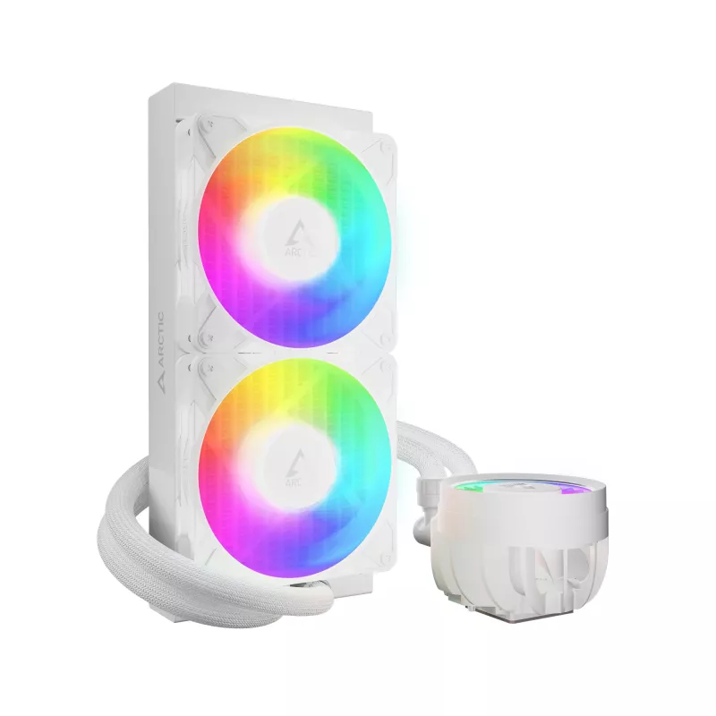 Refrigeración líquida todo en uno para CPU Arctic Liquid Freezer III Pro 240 A-RGB – 240 mm, ventilador de 120 mm, Blanco, compatible con LGA1700/AM4/AM5