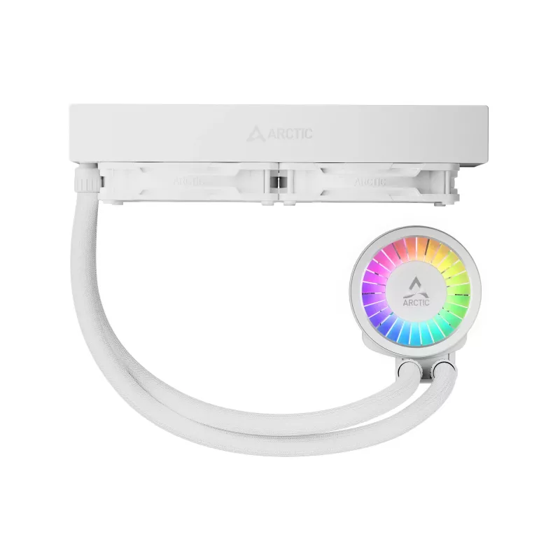 Refrigeración líquida todo en uno para CPU Arctic Liquid Freezer III Pro 240 A-RGB – 240 mm, ventilador de 120 mm, Blanco, compatible con LGA1700/AM4/AM5
