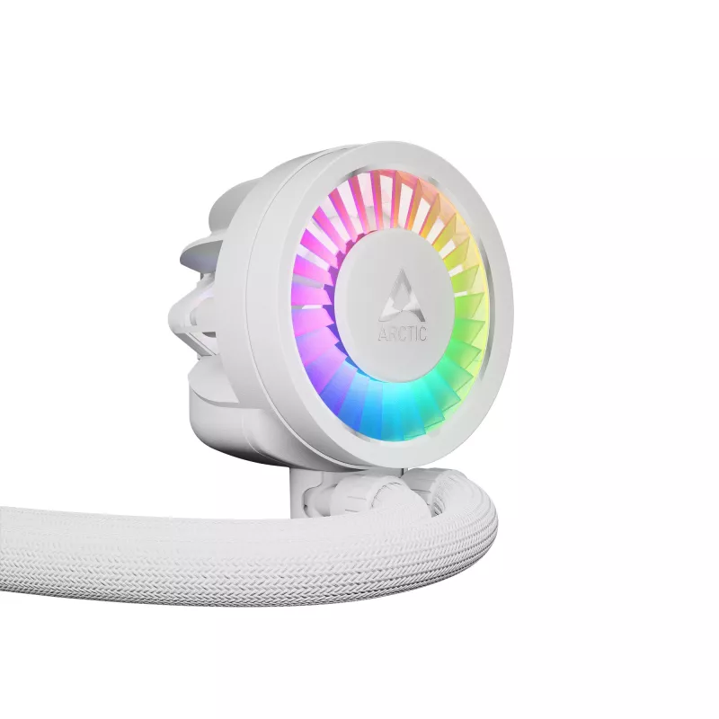 Refrigeración líquida todo en uno para CPU Arctic Liquid Freezer III Pro 240 A-RGB – 240 mm, ventilador de 120 mm, Blanco, compatible con LGA1700/AM4/AM5