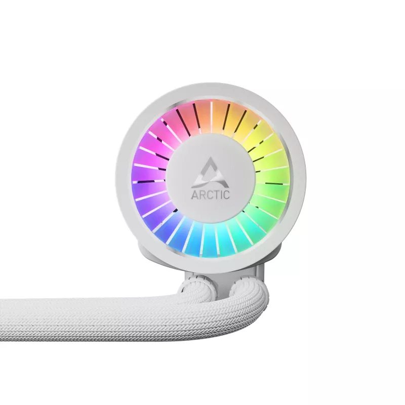 Refrigeración líquida todo en uno para CPU Arctic Liquid Freezer III Pro 240 A-RGB – 240 mm, ventilador de 120 mm, Blanco, compatible con LGA1700/AM4/AM5
