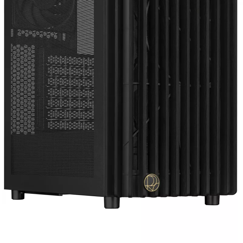 ASUS 90DC00M0-B39040 ProArt PA401 Wood Edition Mesh PWM caja ATX Midi-Tower, vidrio templado, negra
