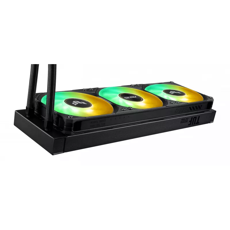 Refrigeración líquida todo en uno ASUS TUF Gaming LC III 360 ARGB LCD — radiador de 360 mm, 3 ventiladores de 120 mm, socket AM5/AM4/LGA1700/LGA1200, negro