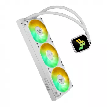 Refrigeración líquida todo en uno ASUS TUF Gaming LC III 360 ARGB White Edition – 360 mm, ventilador de 120 mm, compatible con LGA1700/1200, AM4/AM5