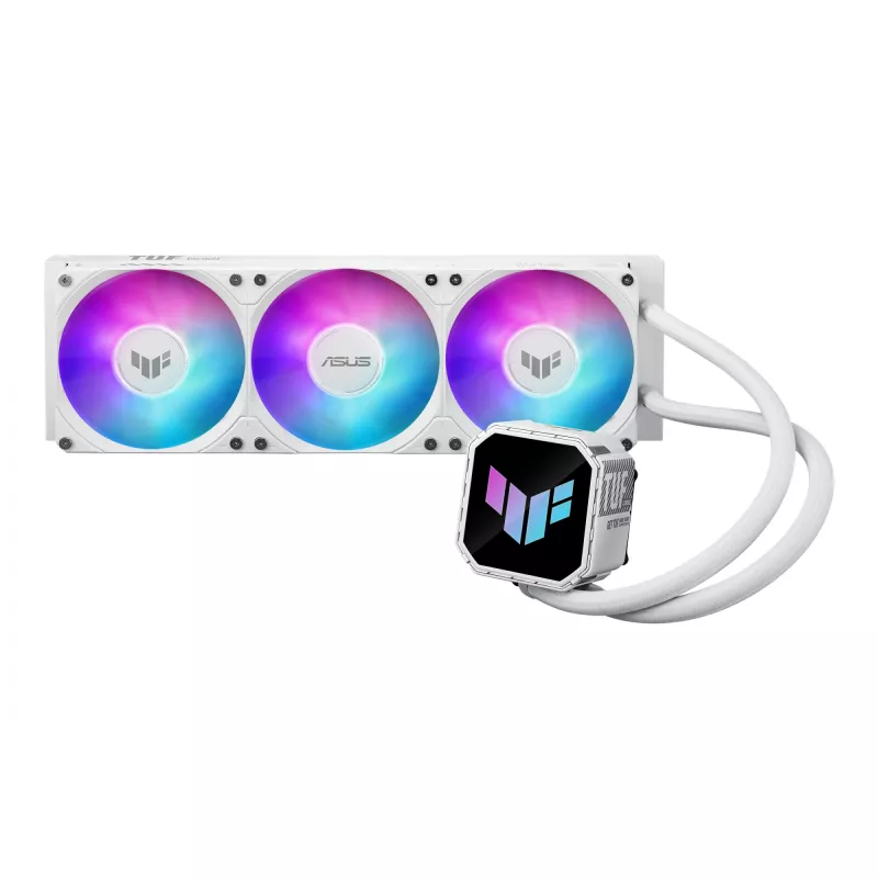 Refrigeración líquida todo en uno ASUS TUF Gaming LC III 360 ARGB White Edition – 360 mm, ventilador de 120 mm, compatible con LGA1700/1200, AM4/AM5