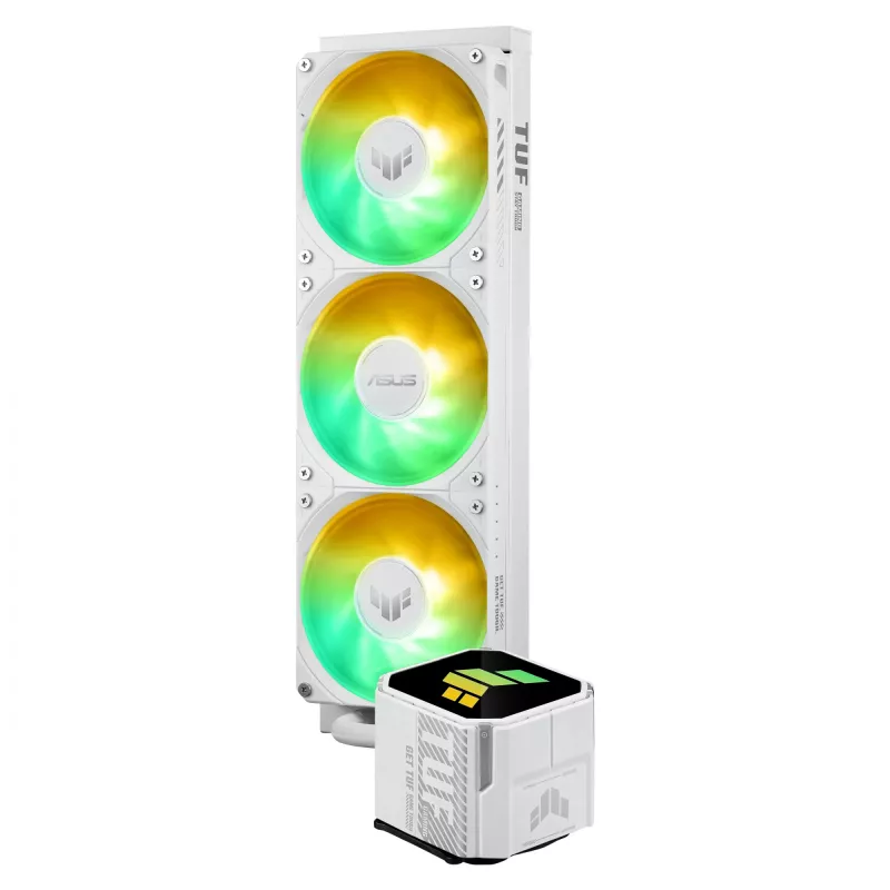 Refrigeración líquida todo en uno ASUS TUF Gaming LC III 360 ARGB White Edition – 360 mm, ventilador de 120 mm, compatible con LGA1700/1200, AM4/AM5