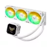 Refrigeración líquida todo en uno ASUS TUF Gaming LC III 360 ARGB LCD White Edition – radiador de 360 mm, 3 ventiladores PWM de 120 mm, pantalla LCD, blanco
