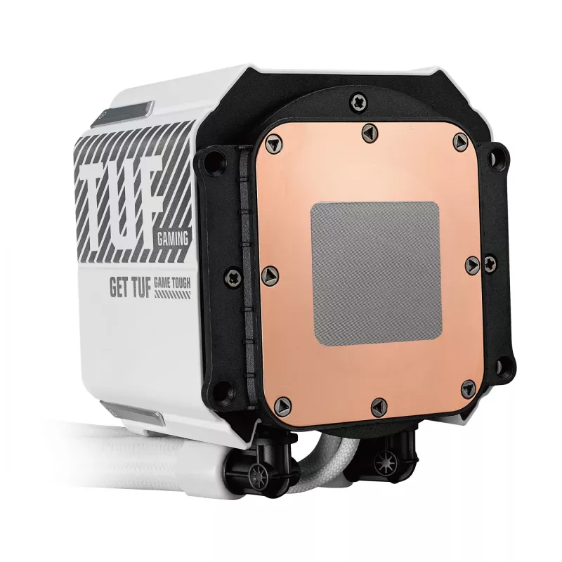 Refrigeración líquida todo en uno ASUS TUF Gaming LC III 360 ARGB LCD White Edition – radiador de 360 mm, 3 ventiladores PWM de 120 mm, pantalla LCD, blanco