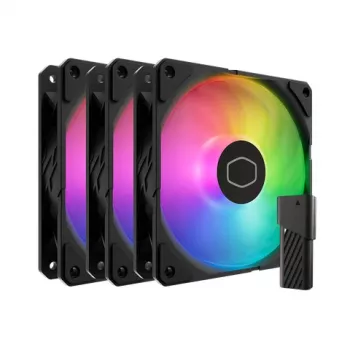 Ventiladores de caja Cooler Master SickleFlow Edge 120 ARGB 3-in-1, 3x 120 mm, negros, MFX-B2DN-253P2-R2