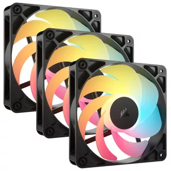 Ventilador de refrigeración CORSAIR RS120-R ARGB 120mm Pack de 3, 120 mm, iluminación ARGB, 3 ventiladores