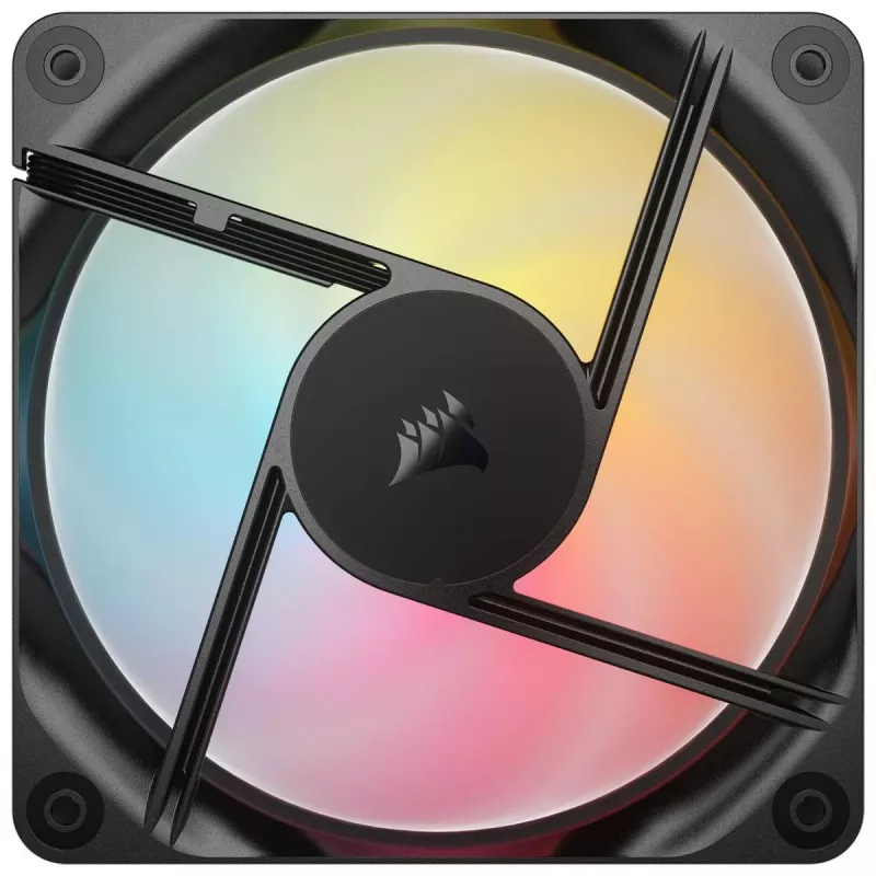 Ventilador de refrigeración CORSAIR RS120-R ARGB 120mm Pack de 3, 120 mm, iluminación ARGB, 3 ventiladores