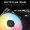 Ventilador de refrigeración CORSAIR RS120-R ARGB 120mm Pack de 3, 120 mm, iluminación ARGB, 3 ventiladores