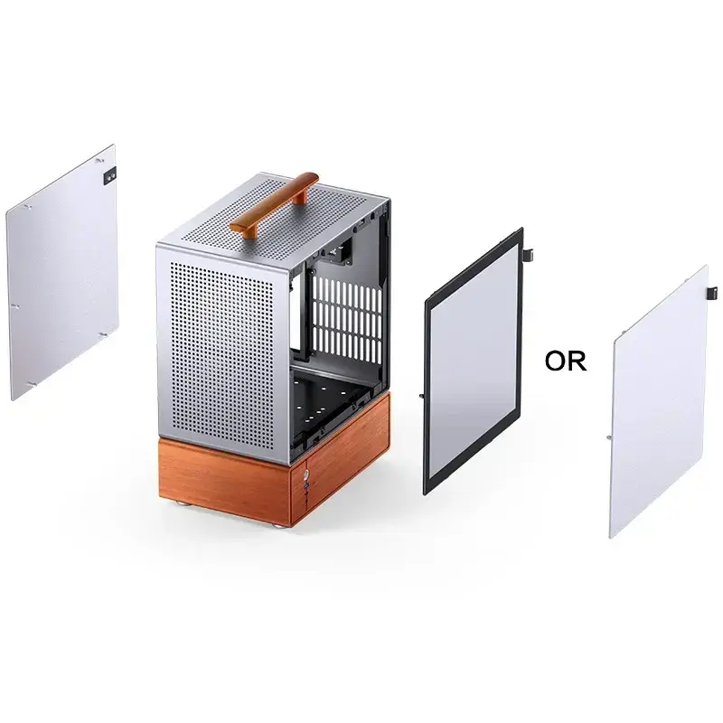 Caja PC Jonsbo T7 Midi Tower mATX Tempered Glass Plata