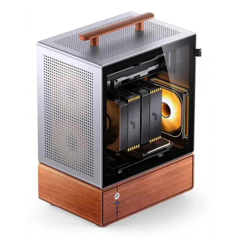 Caja PC Jonsbo T7 Midi Tower mATX Tempered Glass Plata
