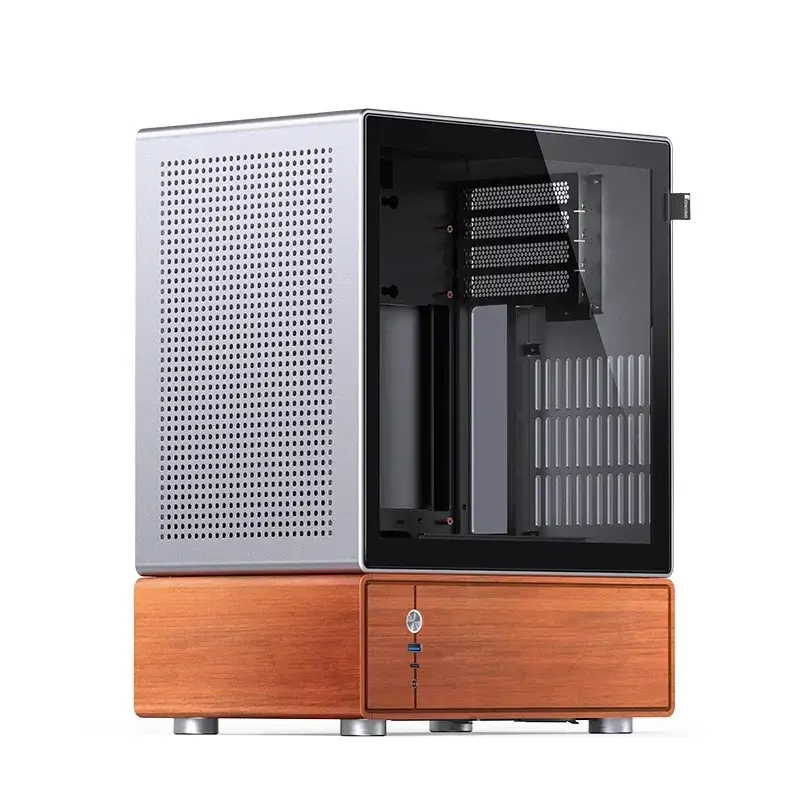 Caja PC Jonsbo T7 Midi Tower mATX Tempered Glass Plata