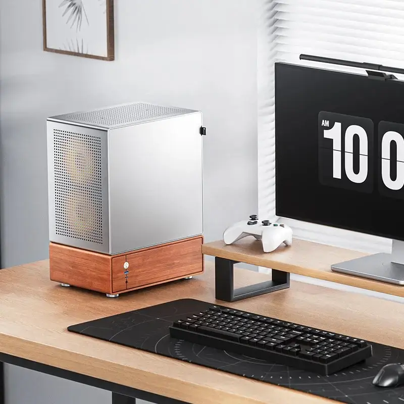 Caja PC Jonsbo T7 Midi Tower mATX Tempered Glass Plata